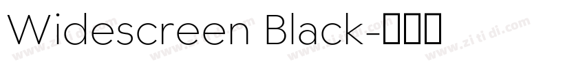 Widescreen Black字体转换